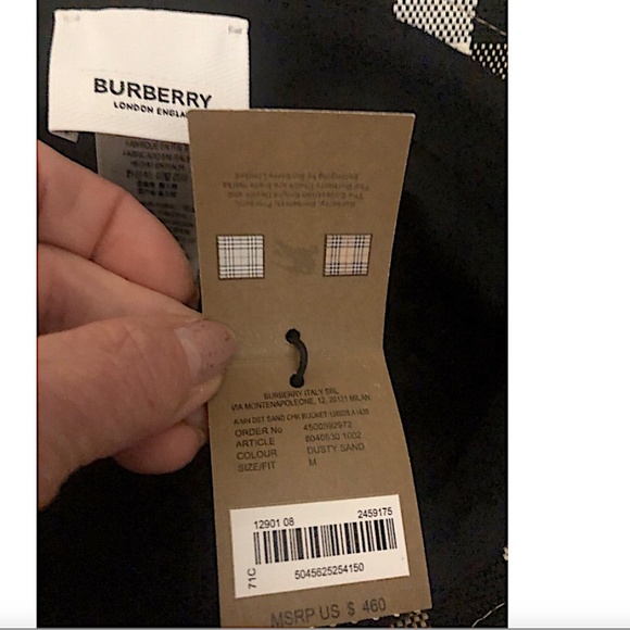 BURBERRY  Beige Check Jacquard Bucket Hat - Dusty Sand main image 7